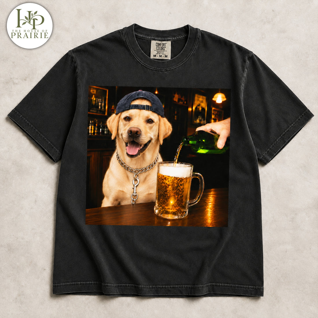 Personalized Labrador Retriever T-Shirt | Custom Dog Photo Bar Graphic Tee | Funny Dog Lover Gift | Upload Your Pet Picture