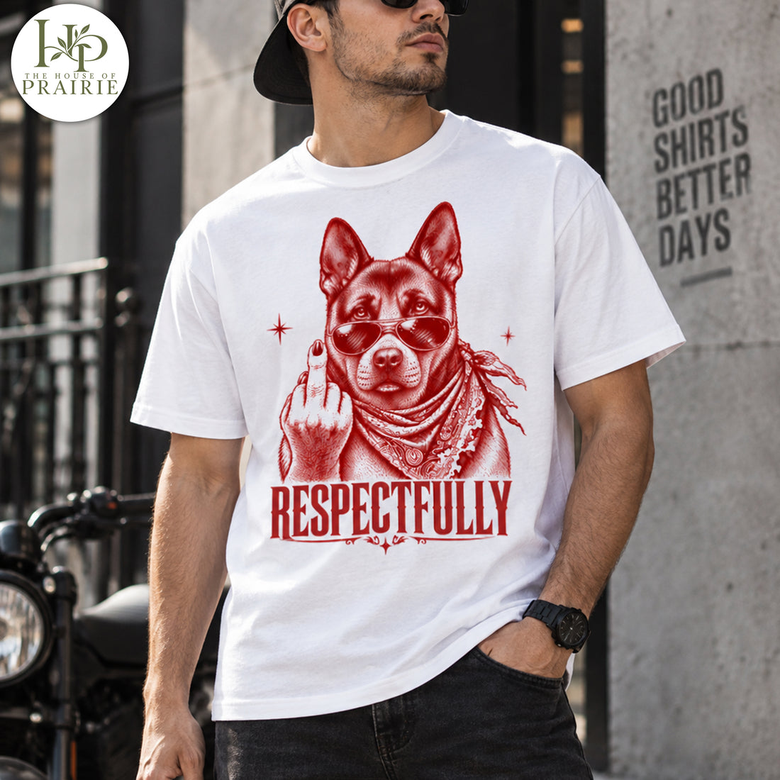 Personalized German Shepherd T-Shirt | Custom Dog Photo Respectfully Graphic Tee | Funny German Shepherd Gift | Upload Your Pet Picture