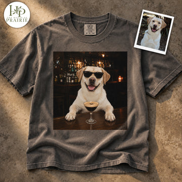 Personalized Labrador Retriever T-Shirt | Custom Dog Photo Bar Graphic Tee | Funny Lab Lover Gift | Upload Your Pet Picture