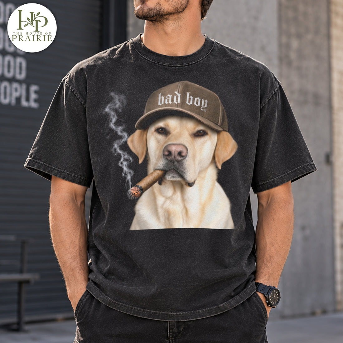 Personalized Labrador Retriever T-Shirt | Custom Dog Photo Bad Boy Graphic Tee | Funny Lab Lover Gift | Upload Your Pet Picture
